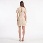 Women's Floral V-Neck Mini Dress – Elegant A-Line Summer Dress-Dresses-Yellow-XS-Kusasi